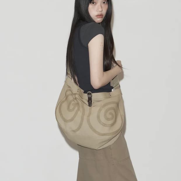 피넛루프 캔버스 크로스백
