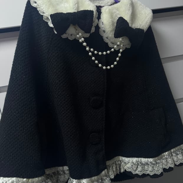 트랄라라 케이프 판쵸 코트 리본 리즈리사 라떼갸루 히메갸루