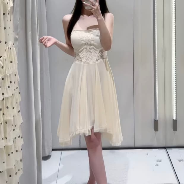 zara 자라 고데 레이스 원피스 청순 여리 쉬폰 빈티지