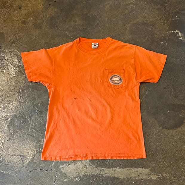 할리데이비슨 데미지드 반팔티 L