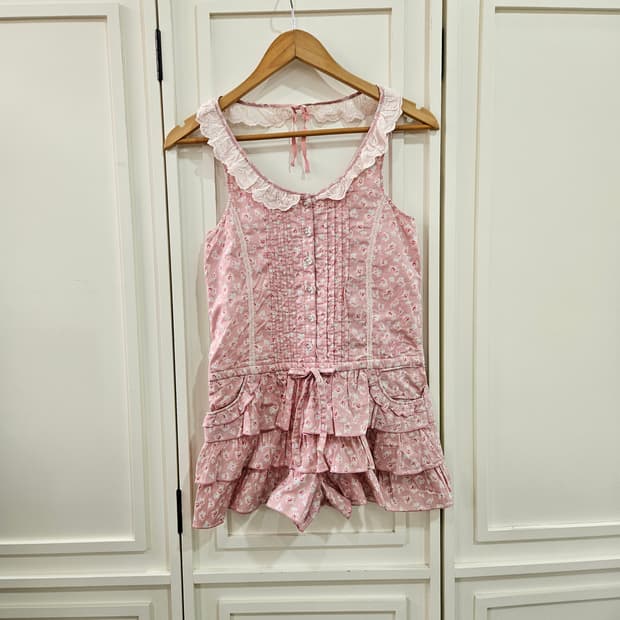 플라워 점프수트 / 반바지 원피스