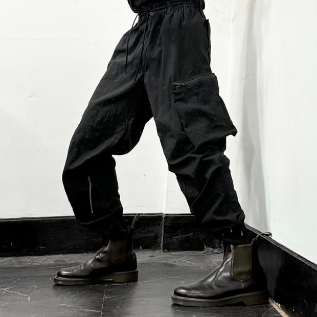 Y-3 요지 야마모토 언밸런스 포켓 나일론 팬츠