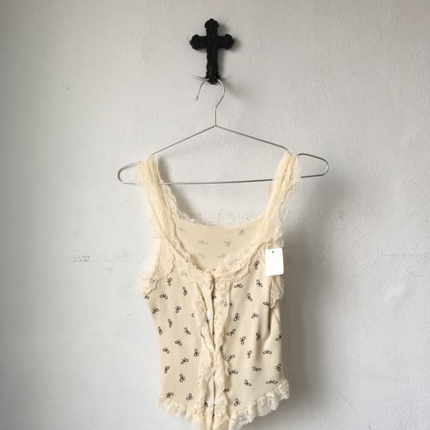 Lace trimming ribbon pattern ribbed slee