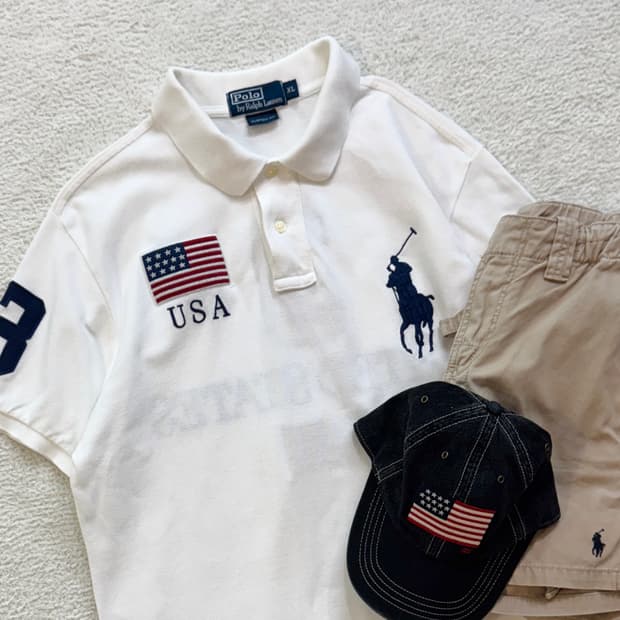 폴로 빅포니 USA 반팔 카라티 치프키프