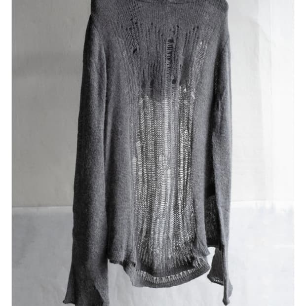 블랙멀 blackmerle alpaca hood knit