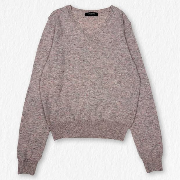 캐시미어블렌드 니트 멜란지핑크