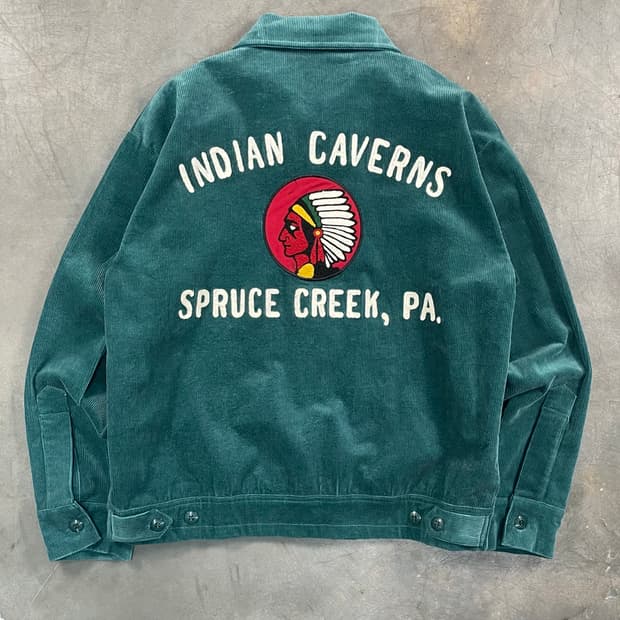 Backers 체인스티치 코듀로이 블루종 자켓