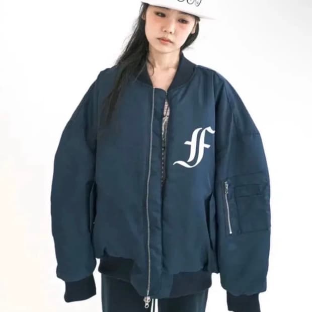 샵페어리 봄버 자켓 (네이비)