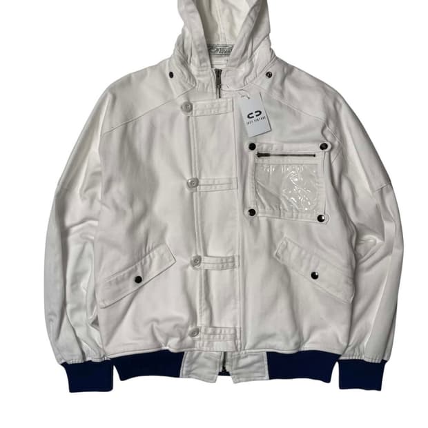 80's royce white hoodie zip up