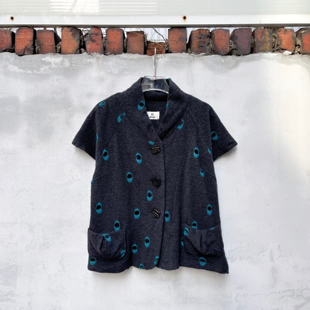 빈티지 레이어드 울 베스트