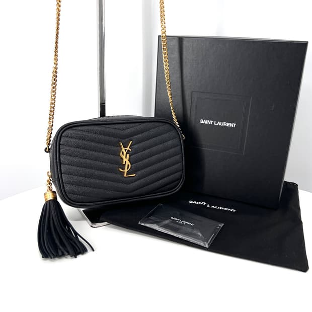 생로랑 루 미니 체인 크로스백 숄더백 블랙 (612579)