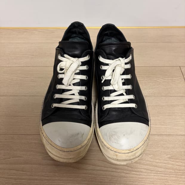 릭오웬스 Rick Owens 라몬즈 레더 미드탑 컨버스 스니커즈 41