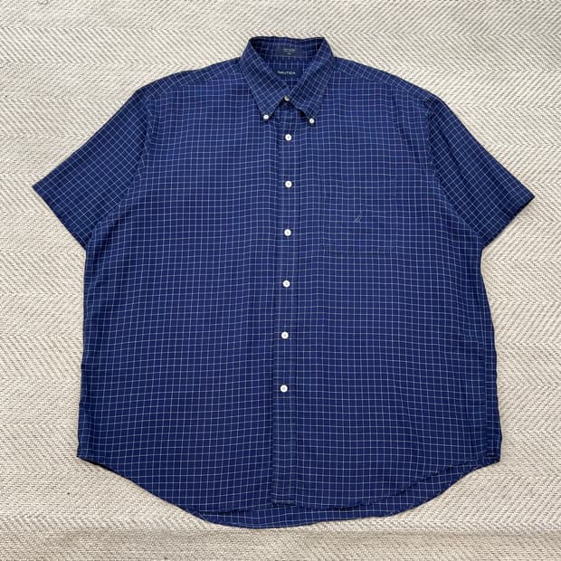 노티카 체크 하프 셔츠 r3813