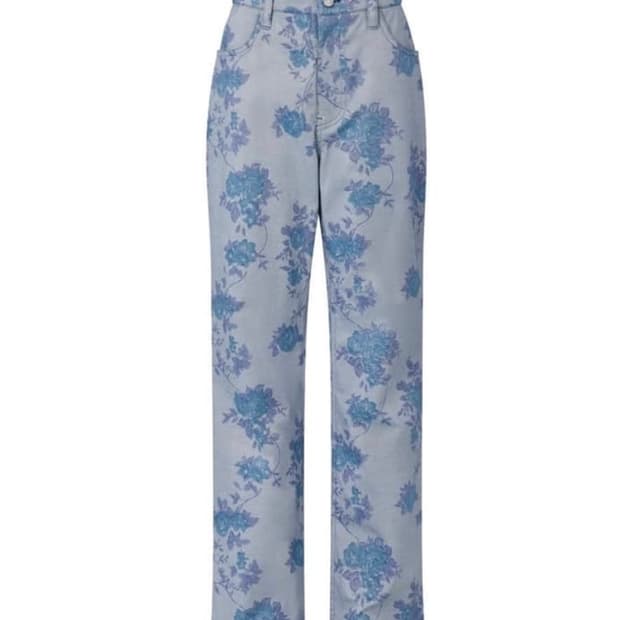 티크 블루 로즈 팬츠 M