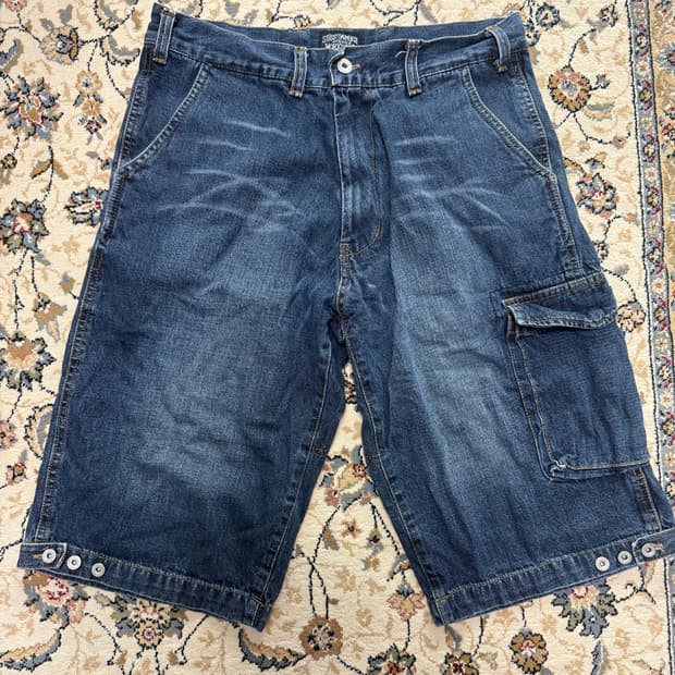 90s Stussy 데님 하프팬츠 
