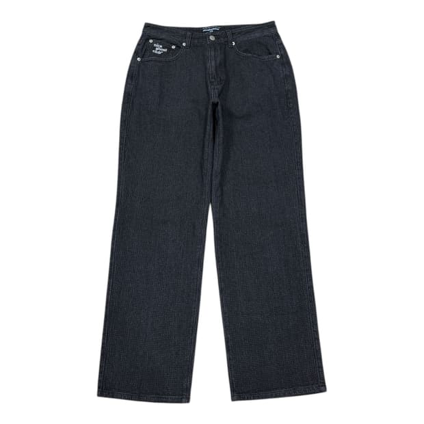 나이스고스트클럽 와플 워싱 데님팬츠 바지 블랙 S