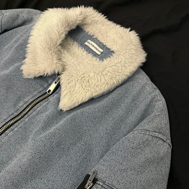 고샤루브친스키 17fw 셰르파 데님 봄버자켓