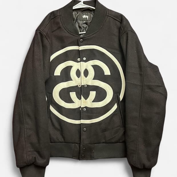 스투시 SS 링크 바시티 자켓