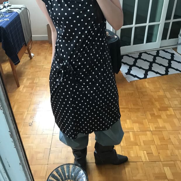 vintage dot pattern one-piece