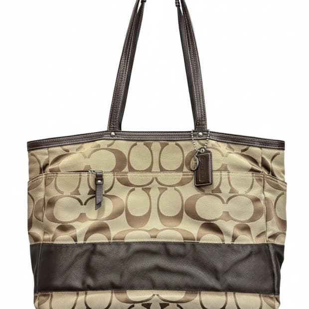 코치 시그니처 캔버스 토트백-Coach Signature Canvas 