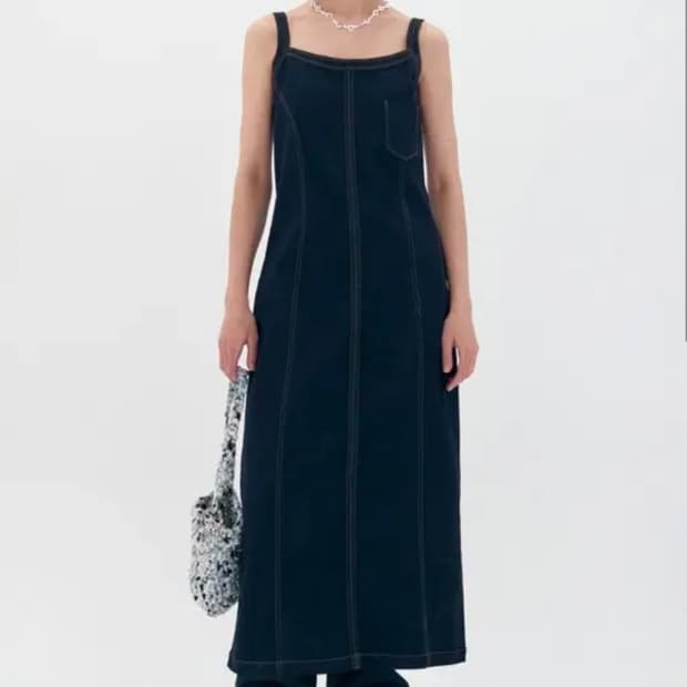 Low Classsic Slim Fit Denim Dress