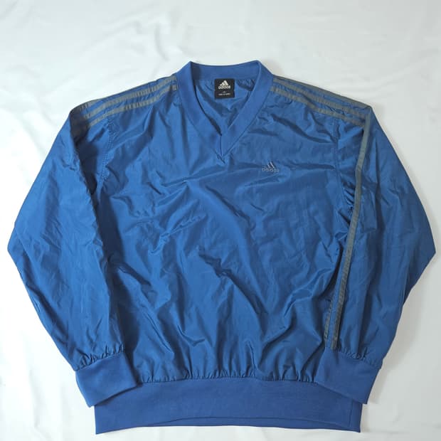 아디다스 00s 코랄 올드스쿨 웜업 빅로고 바람막이 유광 빈티지 95