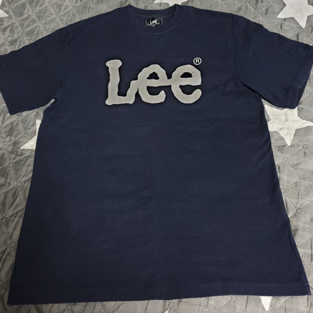 LEE 빅 레터링 로고 반팔티 네이비 (M)