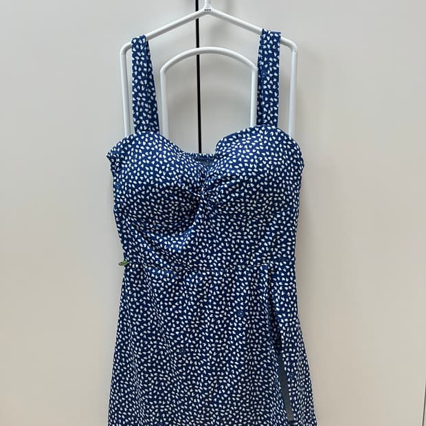 코랄리크 플라워 셔링 모노키니 수영복 L (리조트, 호캉스)