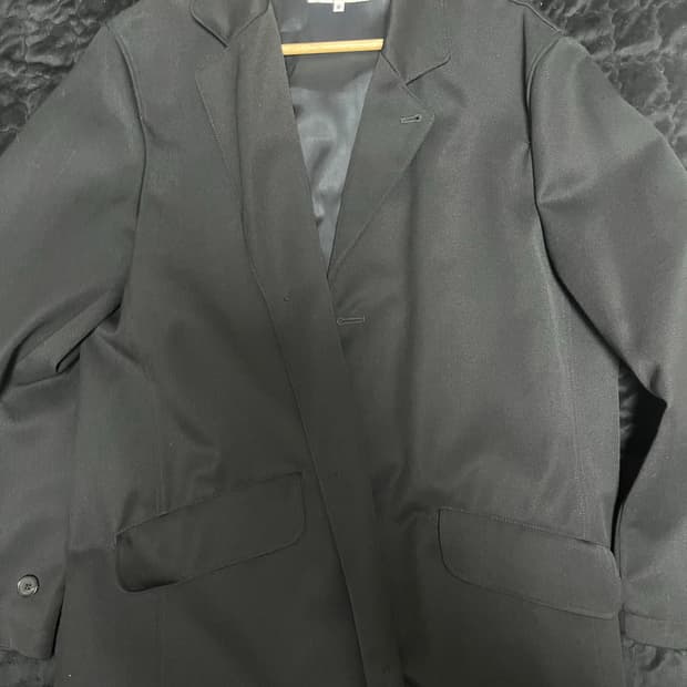 [M] 슈프림 x 꼼데가르송 18AW 스플릿 로고 코트 블랙