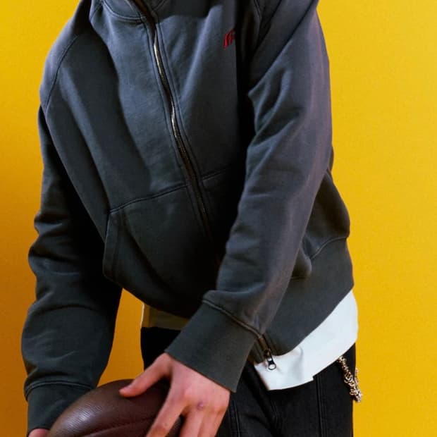 가먼트 다잉 하이넥 풀집업 스웻셔츠  애쉬