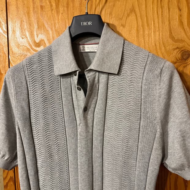 브루넬로 쿠치넬리 반팔니트 폴로셔츠