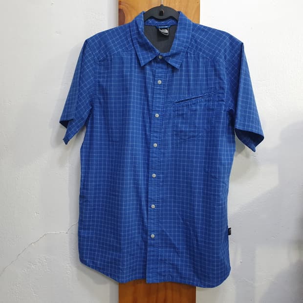 노스페이스 반팔 카라 등산셔츠(100)