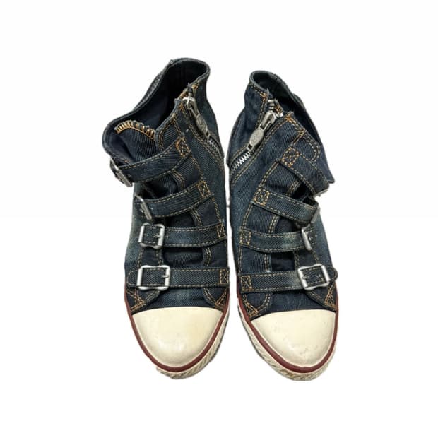 ASH 아쉬 텔마 웨지힐 데님 스니커즈