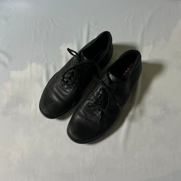 Prada sports lace up derby shoes