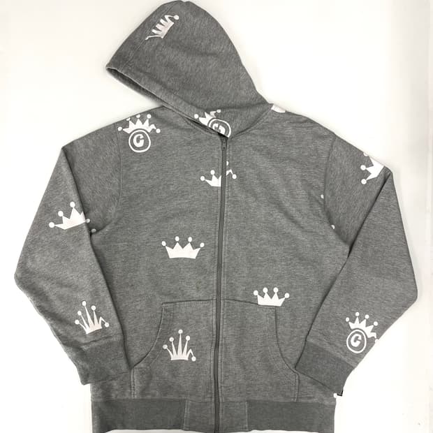 Stussy 스투시 그레이 크라운 후드집업