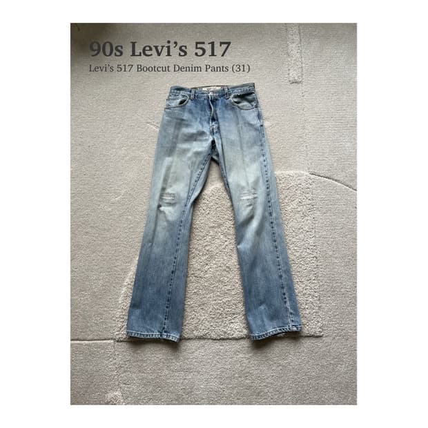 90s 리바이스 517 부츠컷 데님 팬츠 (31)