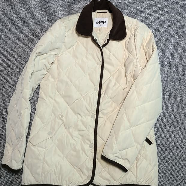 Jeep 퀼팅  덕다운 경량   자켓 아이보리 S(90)