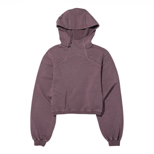 미스치프 사이드버튼 업 크롭 후드