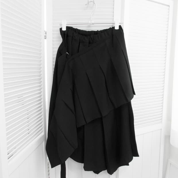GOMME 고무 플리츠 스커트