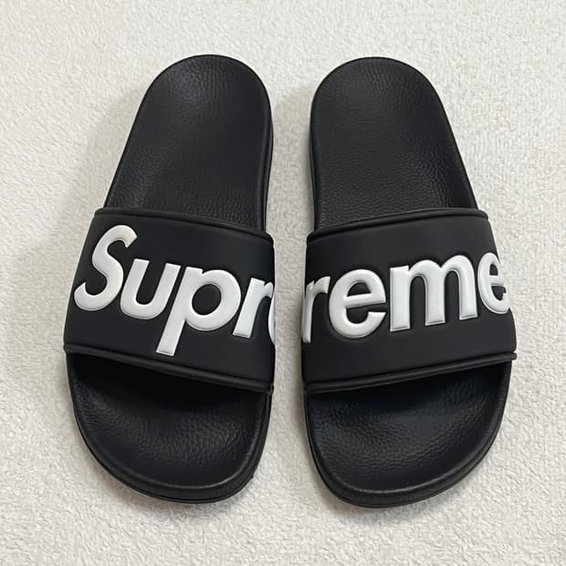슈프림 14SS 슬라이드 슬리퍼 블랙