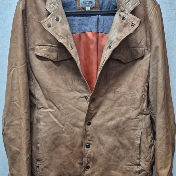 시리즈 셔츠형 양가죽 재킷 치수 100 판매합니다