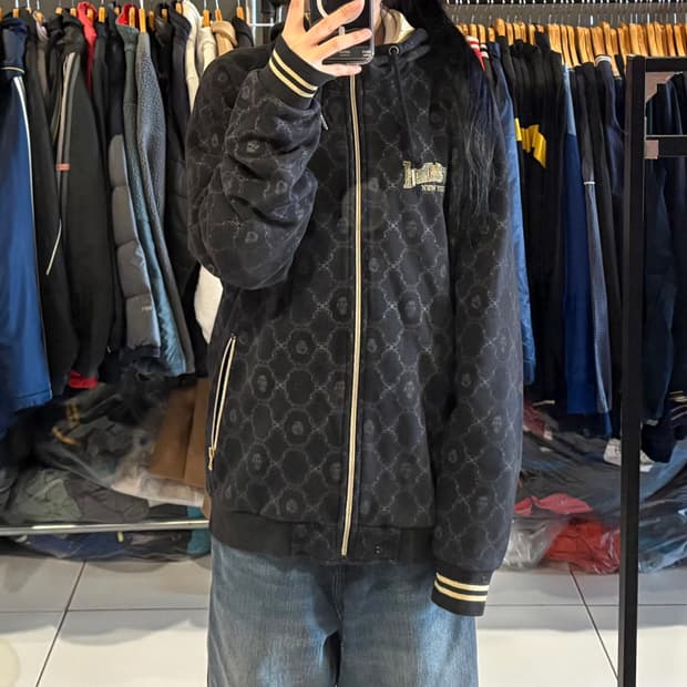 FUBU 빈티지 패턴 후드집업