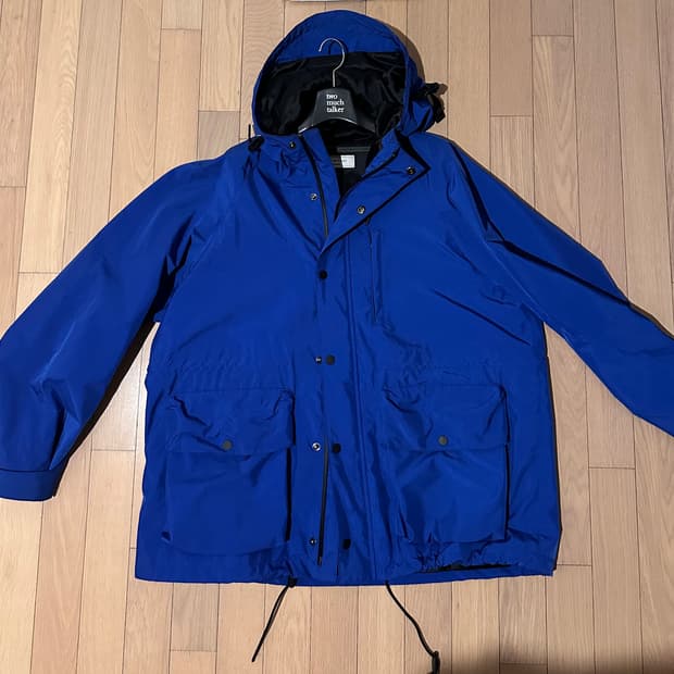 애프터프레이 레저 밀리터리 후디 쉘파카 블루