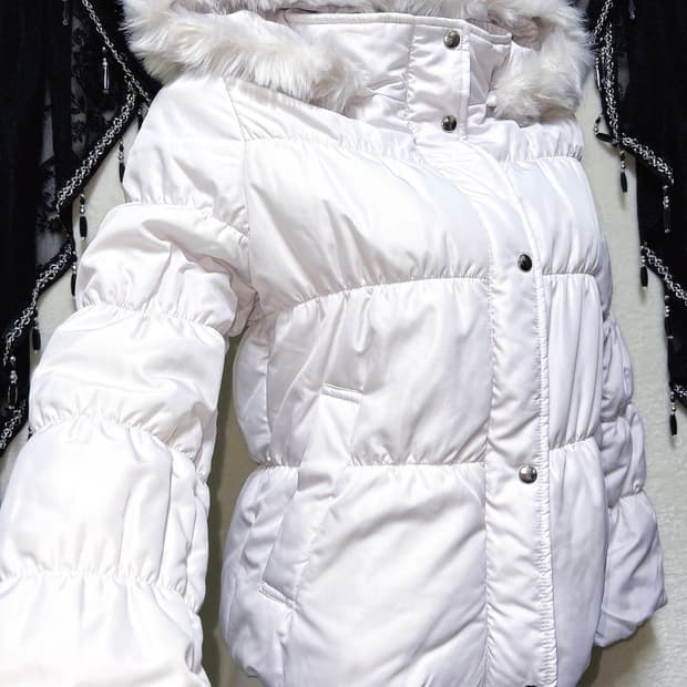 세실맥비 라벤더핑크 퍼후드 셔링 패딩 점퍼 로맨틱갸루 로걀 히메 러블리