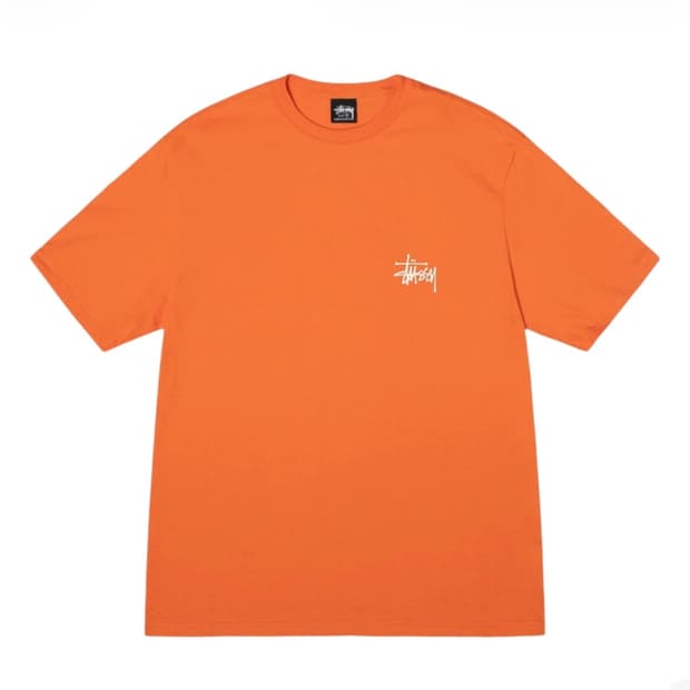 스투시 베이직 스투시 티셔츠 코랄