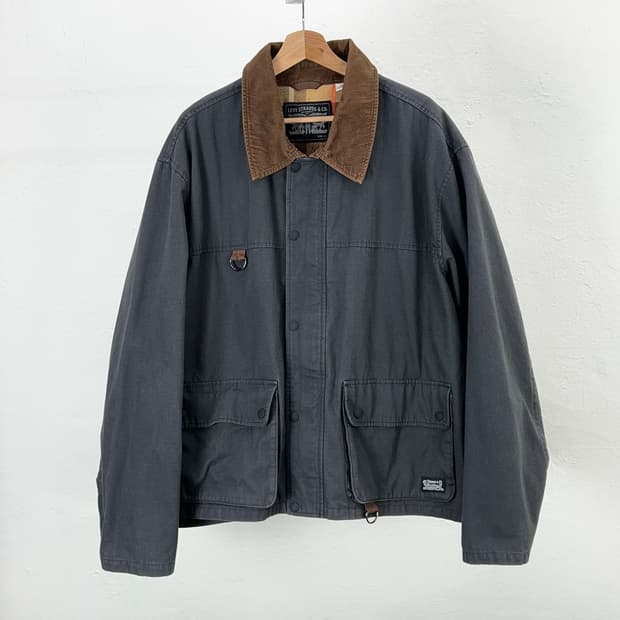 리바이스 다크 그레이 코듀로이 카라 헌팅 자켓