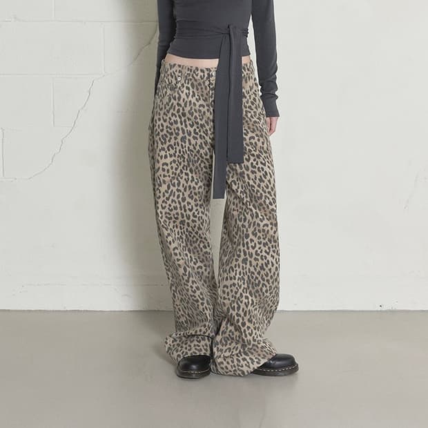 ordes 오데스 레오파드 팬츠