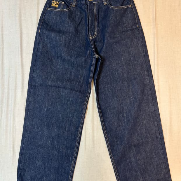 에센셜 릴렉스드 로우 데님 팬츠 인디고