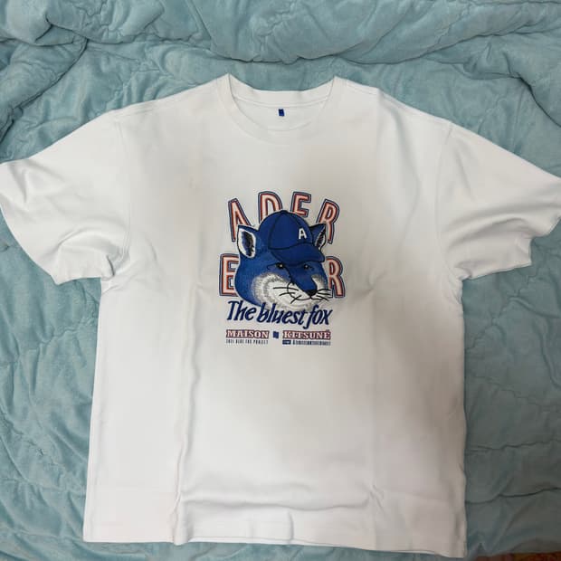 [2]메종 키츠네x아더에러 더 블루이스트 폭스 티셔츠 화이트