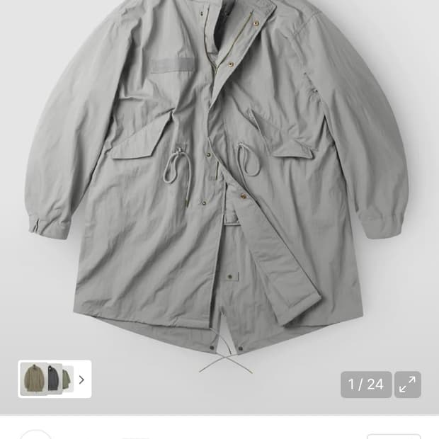 인더스트 m65 피시테일 야상 파카